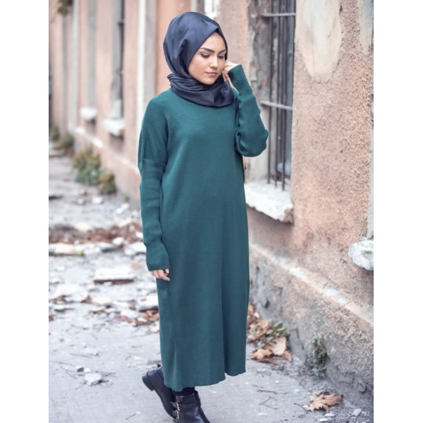 Yeşil Triko Tunik